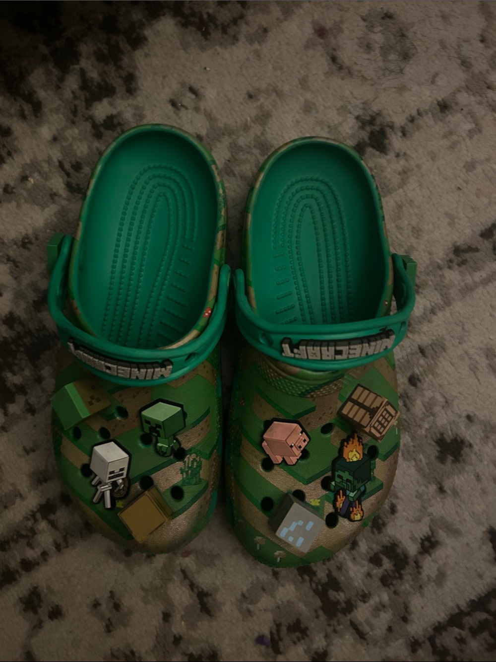 Minecraft Green Kids Clog Sandals